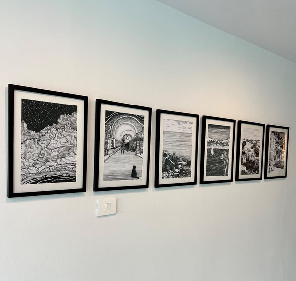 egypt in monochrome set of 6