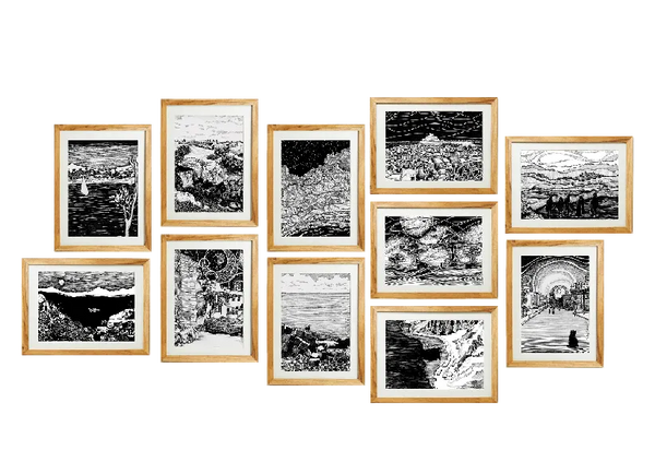 egypt in monochrome set of 11