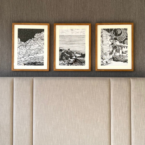 egypt in monochrome set of 3 (A3)